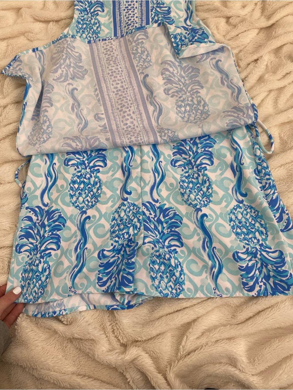 NWOT Lilly Pulitzer Donna romper dress Bennet Blue "Out of the Blue" Sz 4 - Picture 5 of 7